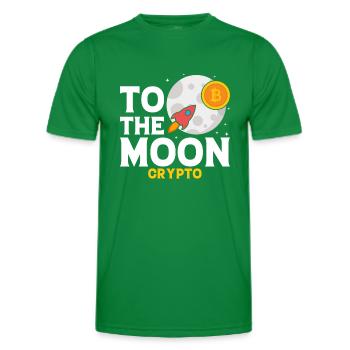 To The Moon - Crypto - Men's Functional T-Shirt - kelly green - Front - AI Model Male 178 dark (178cm)