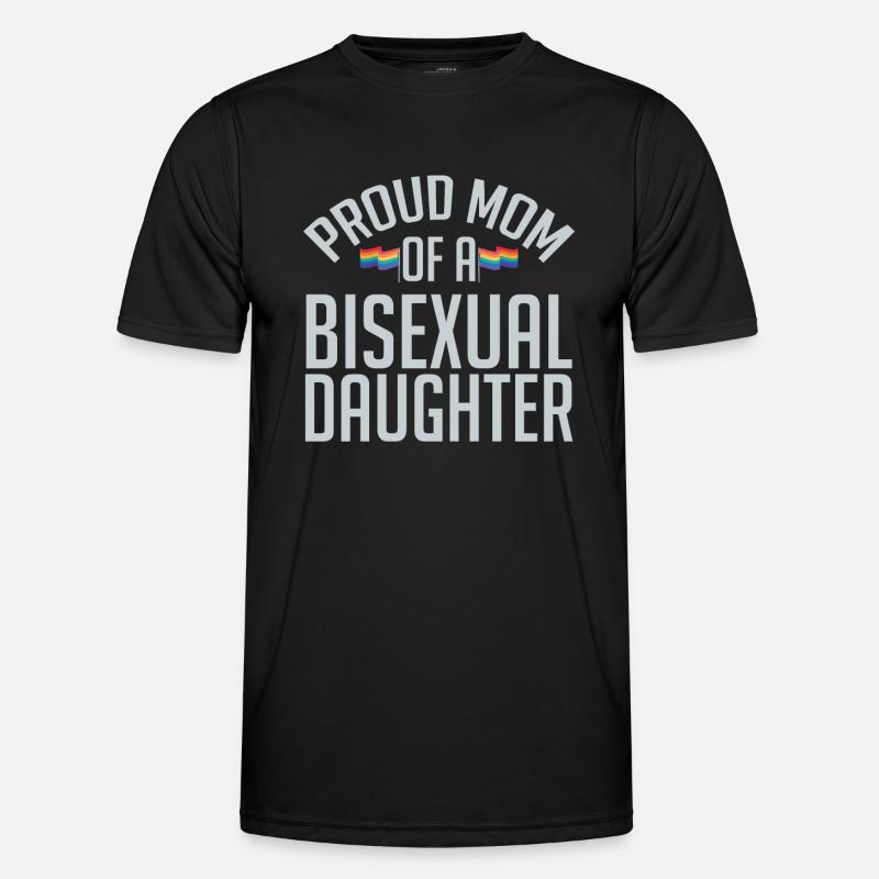 Stolze Mutter Einer Bisexuellen Tochter - Männer Funktions-T-Shirt - Schwarz