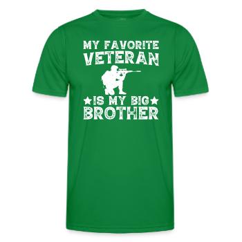 Mon vétéran préféré est mon grand frère - T-shirt sport Homme - vert - Devant - AI Model Male 178 dark (178cm)