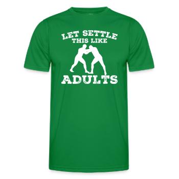 Faisons-le comme des adultes - T-shirt sport Homme - vert - Devant - AI Model Male 178 dark (178cm)