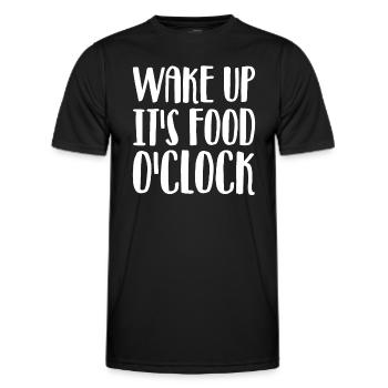 Aufwachen Es Ist Essenszeit - Männer Funktions-T-Shirt - Schwarz - Vorne - AI Model Male 178 dark (178cm)