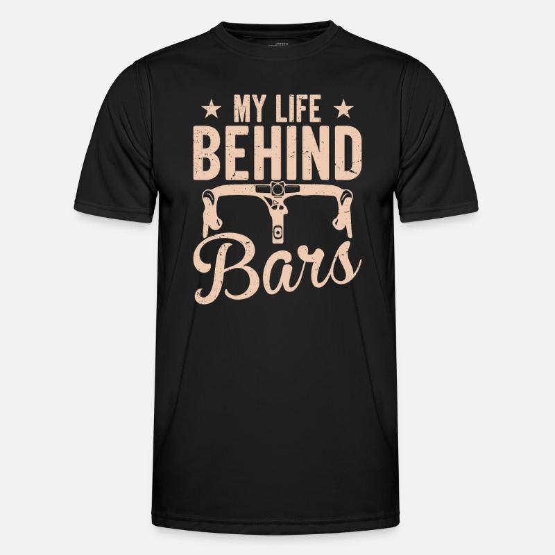 Mein Leben Hinter Gittern - Männer Funktions-T-Shirt - Schwarz