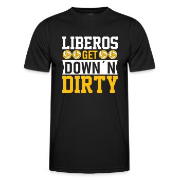 Les libéros se salissent - T-shirt sport Homme - noir - Devant - AI Model Male 178 dark (178cm)