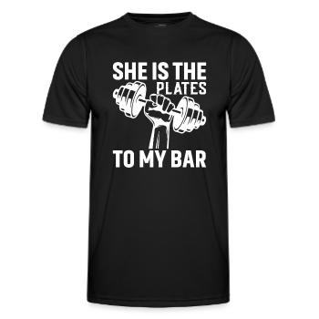 Sie Ist Die Platte Zu Meinen Barren - Männer Funktions-T-Shirt - Schwarz - Vorne - AI Model Male 178 dark (178cm)