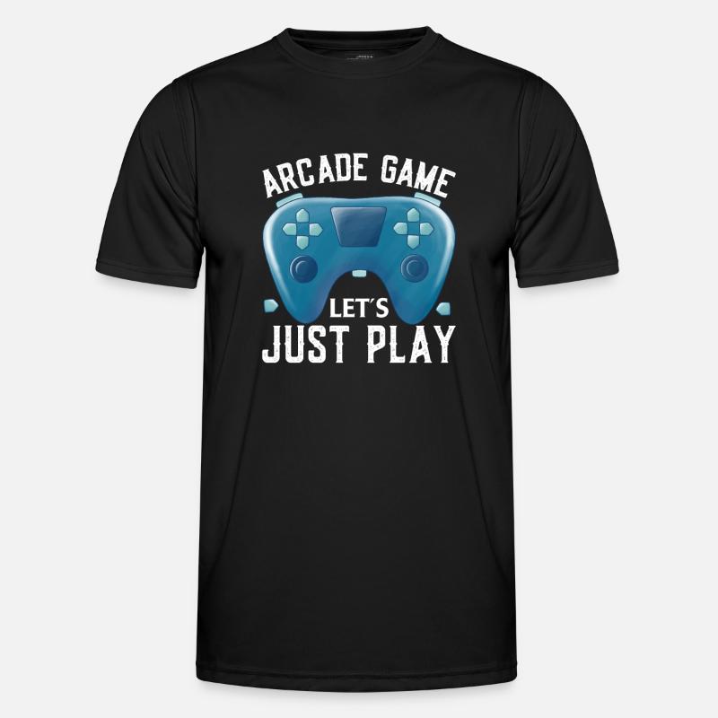 Arcade Game Let'S Just Play - Men's Functional T-Shirt - black