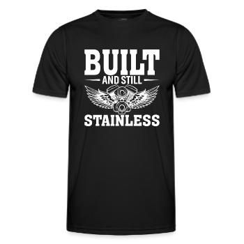 Built and still rust-proof - Men's Functional T-Shirt - black - Front - AI Model Male 178 dark (178cm)
