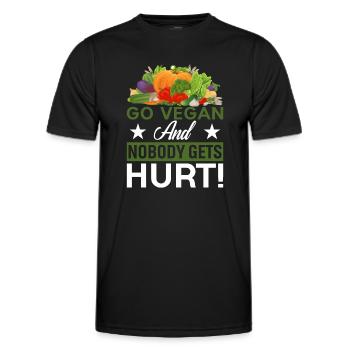 Werde Veganer Und Niemand Wird Verletzt! - Männer Funktions-T-Shirt - Schwarz - Vorne - AI Model Male 178 dark (178cm)