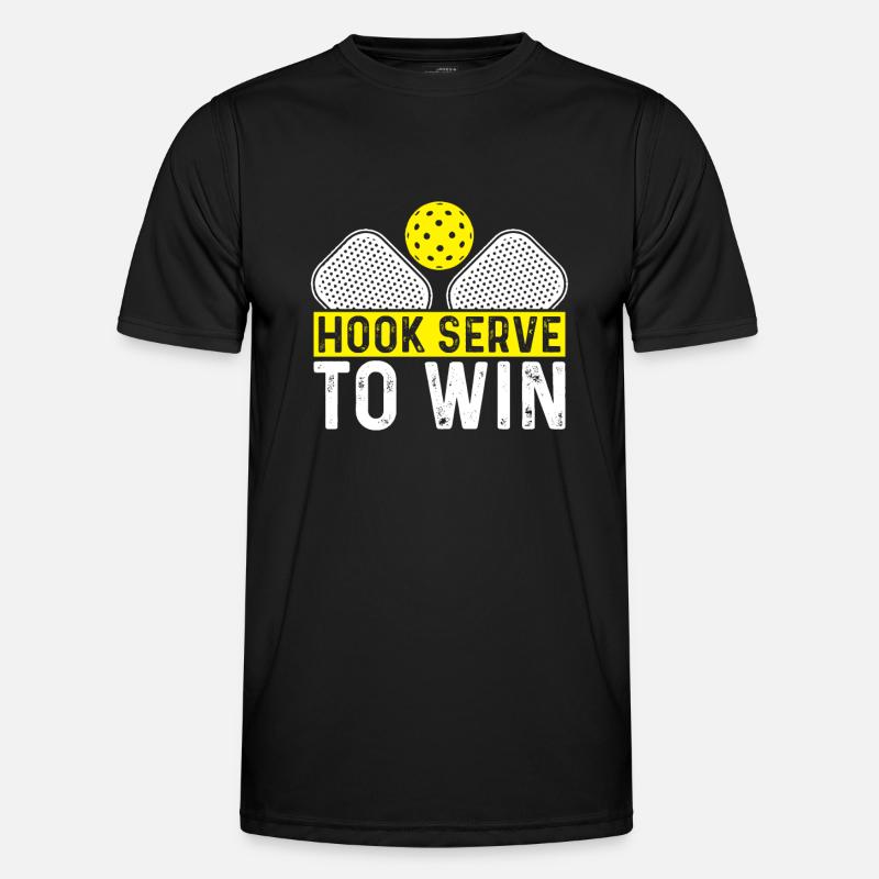 Hook serve to win - Men's Functional T-Shirt - black
