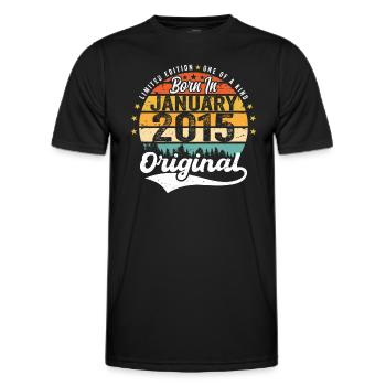 Les Legends sont nées en janvier 2015 - T-shirt sport Homme - noir - Devant - AI Model Male 178 dark (178cm)
