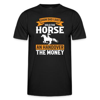 Montrer Papa Je Tiens Juste Le Cheval Un Transfert Le Mon - T-shirt sport Homme - noir - Devant - AI Model Male 178 dark (178cm)
