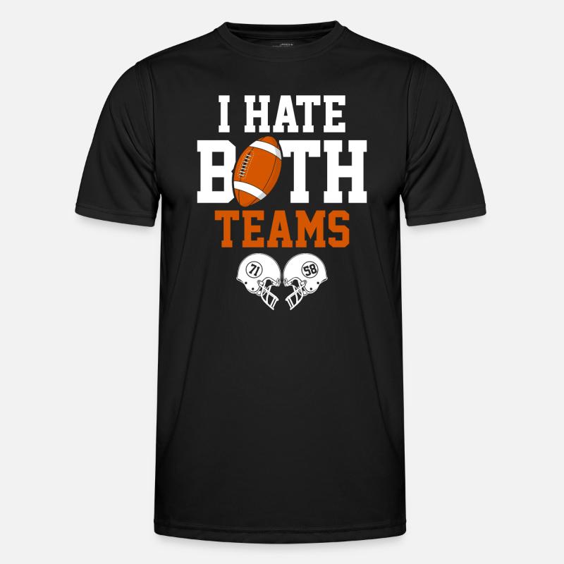 I Hate Both Teams - Men's Functional T-Shirt - black