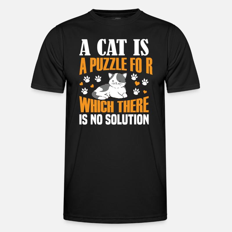 Un chat est un casse-tête pour lequel il n’y a pas de solution. T-shirt sport Homme