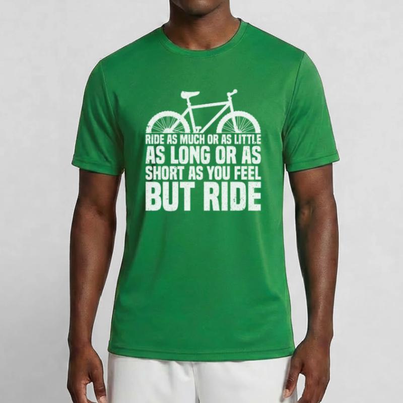 Fahren Sie so viel oder so wenig, so lang oder so kurz wie Männer Funktions-T-Shirt