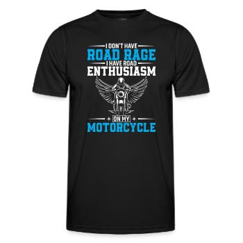 I Don't Have Road Rage, I Have Road Enthusiasm On - Men's Functional T-Shirt - black - Front - AI Model Male 178 dark (178cm)