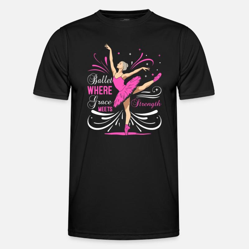 Ballet: where grace meets strength - Men's Functional T-Shirt - black
