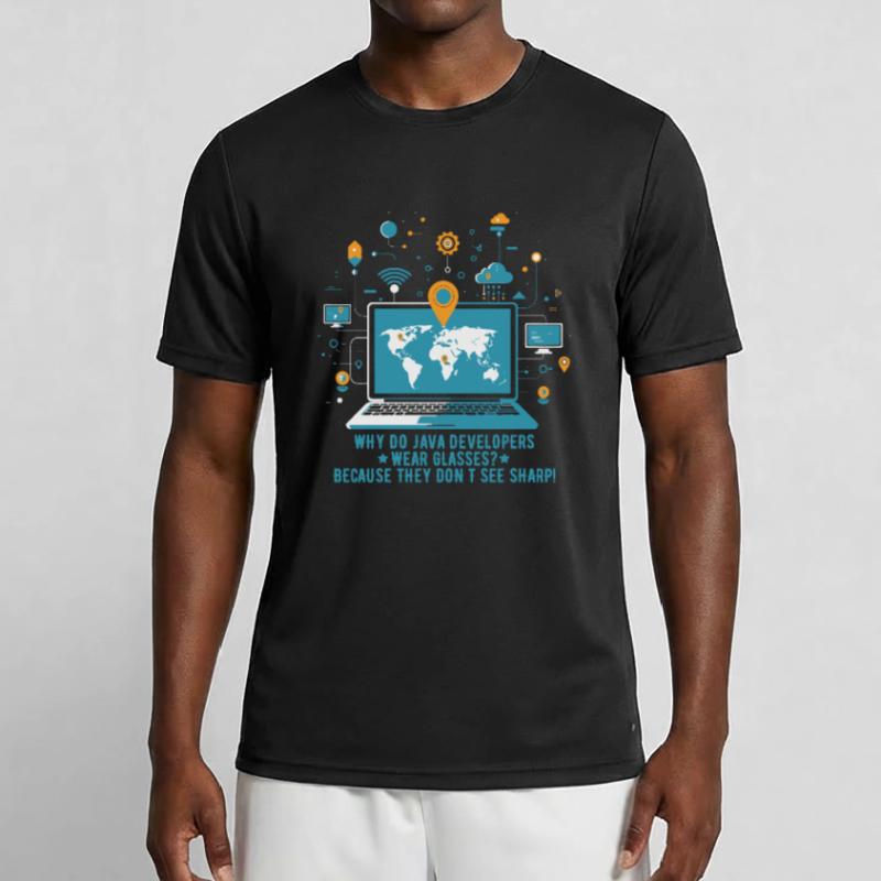 Why do Java developers wear glasses? Because they Men's Functional T-Shirt