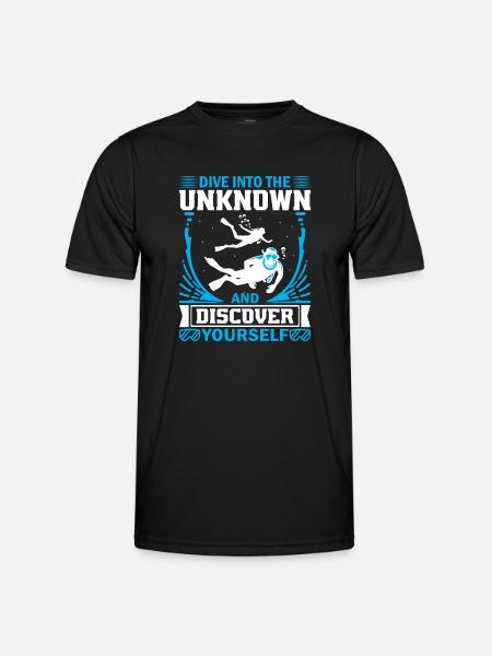Plongez dans l’inconnu et découvrez-vous. - T-shirt sport Homme - noir