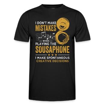 Sousaphon Blasmusik Orchester Blaskapelle - Männer Funktions-T-Shirt - Schwarz - Vorne - AI Model Male 178 dark (178cm)