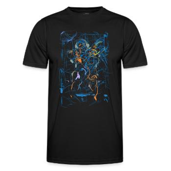 Abstract Fantasy - Men's Functional T-Shirt - black - Front - AI Model Male 178 dark (178cm)