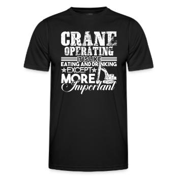 Crane Operator Crane Operator Is Important - Men's Functional T-Shirt - black - Front - AI Model Male 178 dark (178cm)