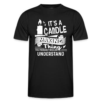 Kerze machen es ist eine Kerze machen Sache - Männer Funktions-T-Shirt - Schwarz - Vorne - AI Model Male 178 dark (178cm)