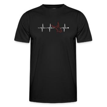 Scuba Diving Heartbeat Goggles Diving Mask - Men's Functional T-Shirt - black - Front - AI Model Male 178 dark (178cm)