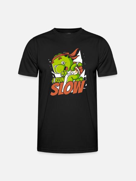 Jeg løber langsom vandskildpadde kæmpe skildpadde skildpadde - Funktionsshirt til herrer - sort