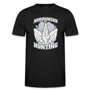 Conseils de chasse à la pointe de flèche Chasseur de pointes de flèches - T-shirt sport Homme - noir - Devant - AI Model Male 178 dark (178cm)