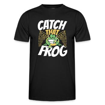 Attrapez cette grenouille Rainette Crapaud Têtard - T-shirt sport Homme - noir - Devant - AI Model Male 178 dark (178cm)