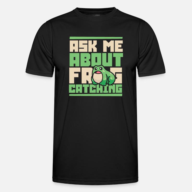 Ask Me About Frog Catching Tadpole Toad Men's Functional T-Shirt