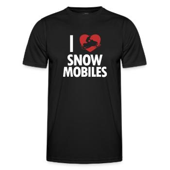 J’adore Motoneige Moto Motoneige Motoneige - T-shirt sport Homme - noir - Devant - AI Model Male 178 dark (178cm)