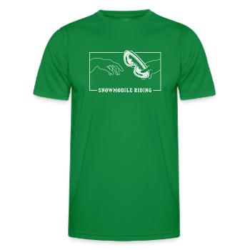 Michelangelo Création d’Adam Snowmobile Driver - T-shirt sport Homme - vert - Devant - AI Model Male 178 dark (178cm)