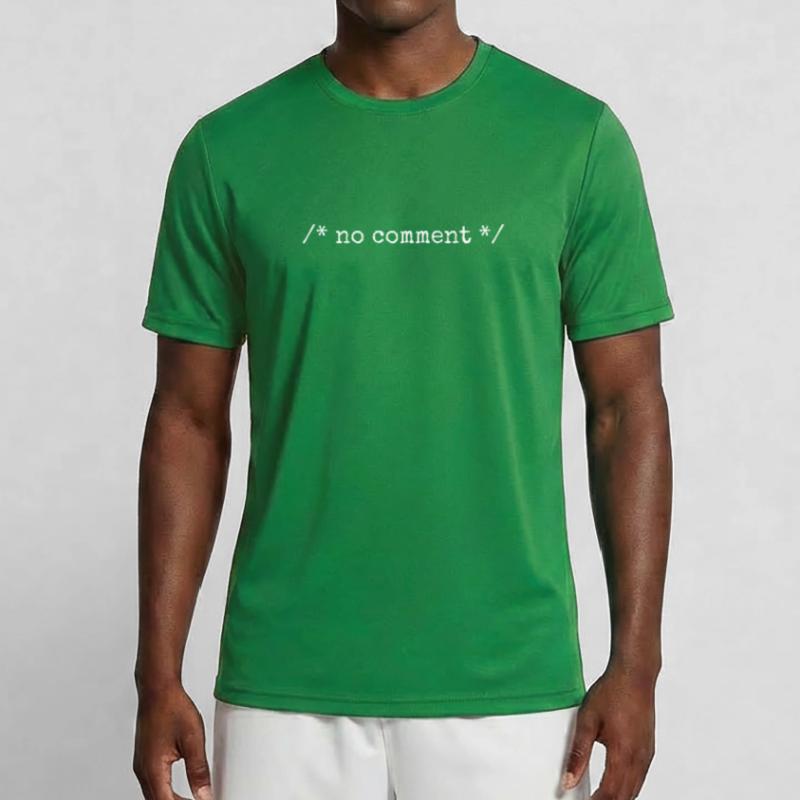 No Comment Developer Software Developer Coder Men's Functional T-Shirt