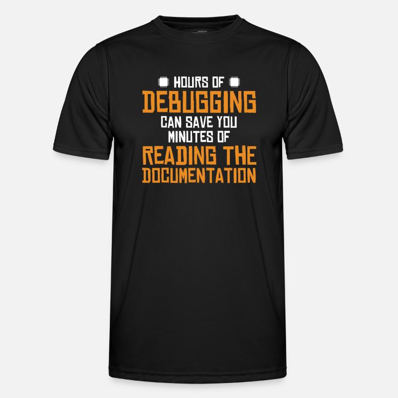 Hours Of Debugging Softwareingenieur Developer - Männer Funktions-T-Shirt - Schwarz