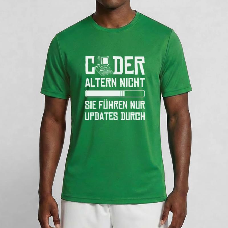 Coder Altern Nicht Developer Softwareingenieur Männer Funktions-T-Shirt