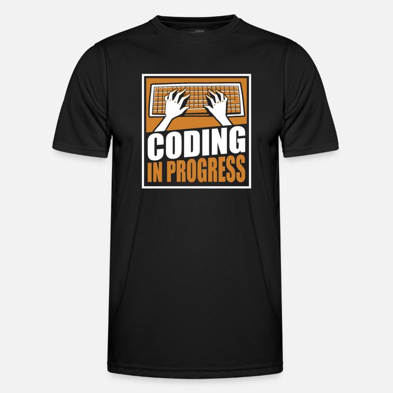 Coding In Progress Softwareingenieur Developer - Männer Funktions-T-Shirt - Schwarz
