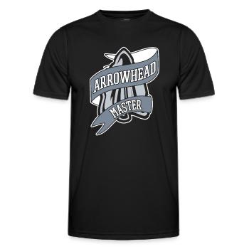 Conseils de chasse au maître de la pointe de flèche Chasseur de pointes de flèche - T-shirt sport Homme - noir - Devant - AI Model Male 178 dark (178cm)