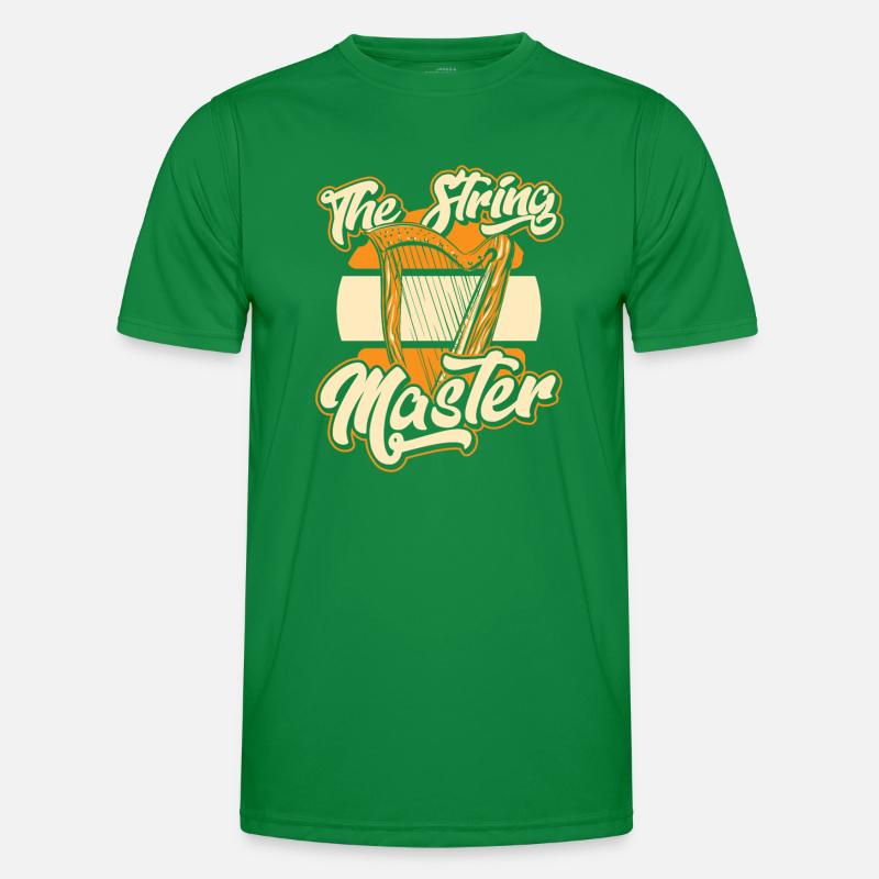 The String Master Harfe Konzertharfe Harfenspieler Männer Funktions-T-Shirt