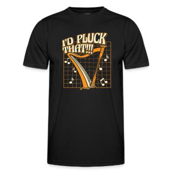 Je pincerais cette harpe de concert harpe harpe musicale harpe - T-shirt sport Homme - noir - Devant - AI Model Male 178 dark (178cm)