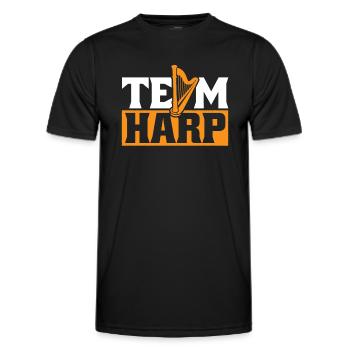Team Harp Harp Concert Harp Harp Music - Men's Functional T-Shirt - black - Front - AI Model Male 178 dark (178cm)