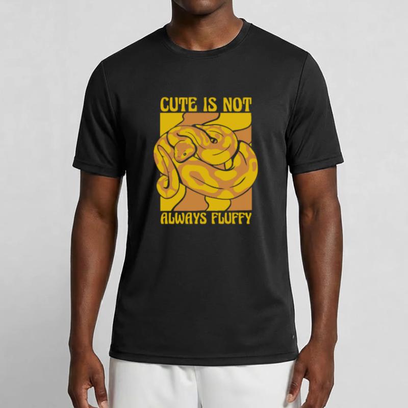Cute Is Not Always Fluffy Python Snake Banana Men's Functional T-Shirt