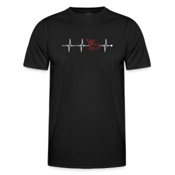 Gardening Heartbeat Allotment Garden Horticulture - Men's Functional T-Shirt - black - Front - AI Model Male 178 dark (178cm)
