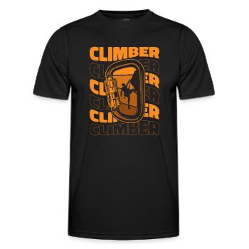 Climber Alpinklettern Sportklettern Speedklettern - Männer Funktions-T-Shirt - Schwarz - Vorne - AI Model Male 178 dark (178cm)