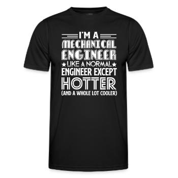 Mechanical Engineer Mechanical Engineer Is Hotter - Men's Functional T-Shirt - black - Front - AI Model Male 178 dark (178cm)