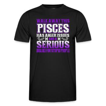 Pisces This Pisces Has Anger Issues - Men's Functional T-Shirt - black - Front - AI Model Male 178 dark (178cm)