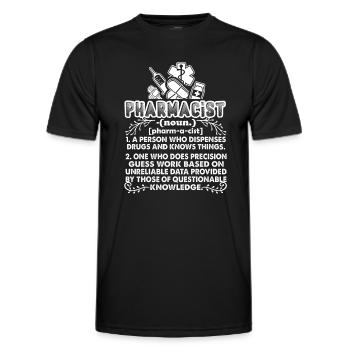 Pharmacist Pharmacist Definition - Men's Functional T-Shirt - black - Front - AI Model Male 178 dark (178cm)