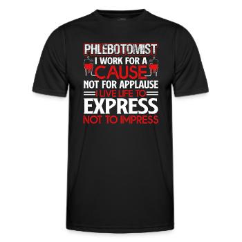 Phlebotomist Phlebotomist I Work For A Cause - Men's Functional T-Shirt - black - Front - AI Model Male 178 dark (178cm)