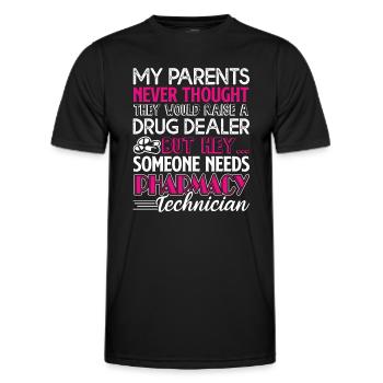Pharmacy Technician Need Pharmacy Technician - Men's Functional T-Shirt - black - Front - AI Model Male 178 dark (178cm)