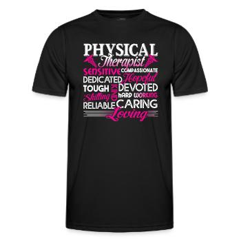 Physical Therapist Physical Therapist Loving - Men's Functional T-Shirt - black - Front - AI Model Male 178 dark (178cm)