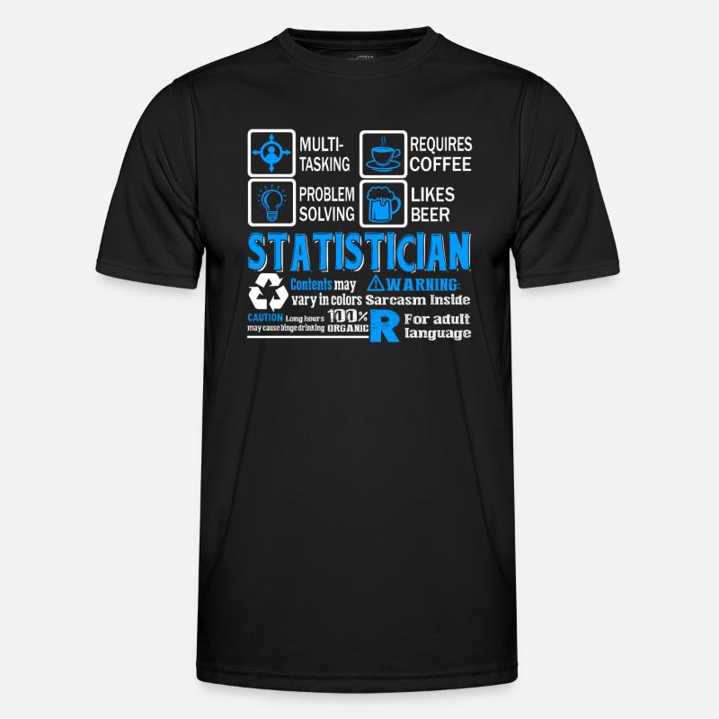 Statistician Statistician Problem Solving - Men's Functional T-Shirt - black